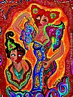 Flamenco Dancer Canvas Paintings - Les Flamencas
